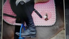 Traum Junior Leder Kinder Reitstiefel Swarovski Cavallo Strass Glitzer Gr.35/36