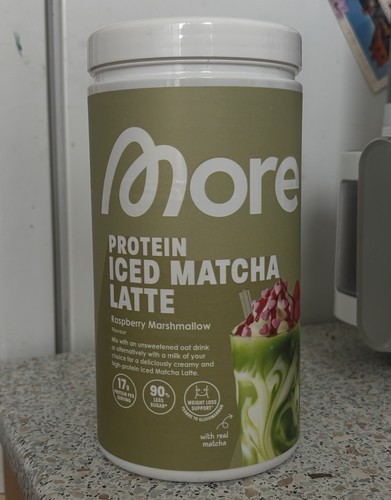 More protein iced matcha latte - more,