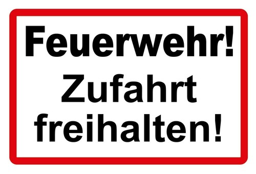 Aluminium schild feuerwehr - aluminium-schild, "feuerwehr