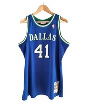 Dirk Nowitzki 1998-99 Dallas Mavericks Rookie Trikot Jersey • Größe M