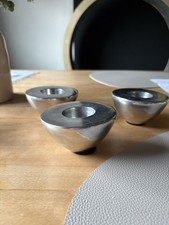 3 Kerzenhalter Teelicht Aluminium Alu