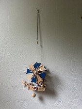 Mobile ,Holzboot,Flugzeug, Figur ,Holz, Bruchpilot