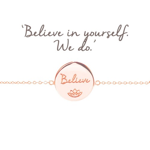 Mantra 18kt rotgold believe - mantra, "believe"