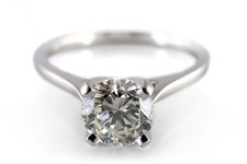 Verlobungsring 1 Brillant Ring 0,83 ct N/O/SI1 950 Platin Gr 52 [BRORS 19557]