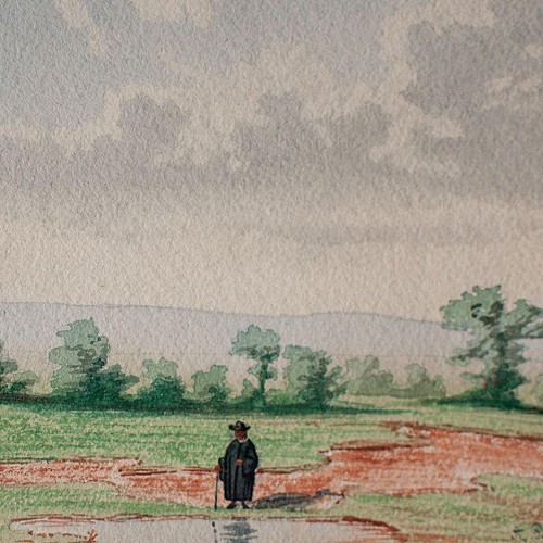 Landschaft mit wanderer peters - landschaft,