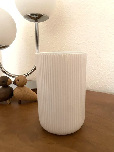 Geriffelte vase weiß - /, scandi