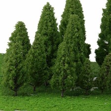 20 * Gemischte Modell Bäume Zug Eisenbahn Architektur Wald Landschaft Layout