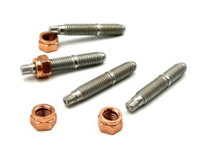 10 St. Stehbolzen M8x50 (M8x52) 8.8 Zi-Ni +Kupfermutter M8 SW12 Thermag