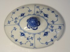 Royal Copenhagen 214 ovaler Terrinen Deckel Musselmalet Riflet Porzellan
