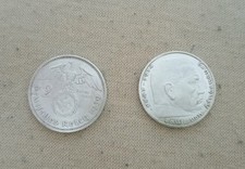 2x 2 Reichsmark Silbermünzen