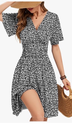 Sommerkleid schwarz weiße - sommerkleid,
