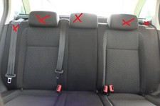 NUR LEHNE Fabia 5J 5itz Sitze hinten Rückbank Rücksitzbank 3 Punkt Gurt Isofix
