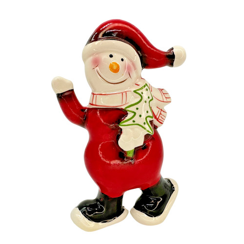 Lustiger keramik schneemann - lustiger,