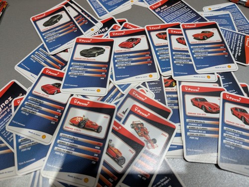 Shell power ferrari cards - shell, v-power