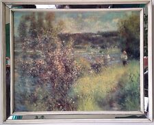 Alter Druck nach Pierre Auguste Renoir auf Leinwand im Art Deco Spiegel-Rahmen 