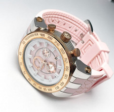 MULCO Blue Marine – Damen-Chronograph, Swiss Quartz 10 ATM – Roségold/Luna Pink