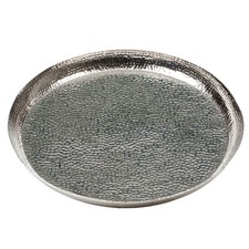 Serviertablett silber rund - silber, 46