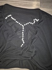 Shein Damen Oberteil Rückenfrei Perlen Gr L