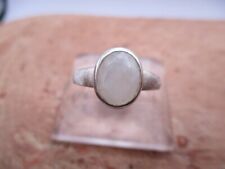 Damen Ring 925 Sterlingsilber gebürstet Mondstein oval Schliff Rg 57/17 M