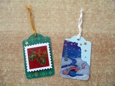 Zwei Weihnachts-Geschenkeanhänger   Neu