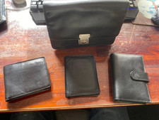 Tasche, 2 x Portemonnaie, Adressbuch schwarz