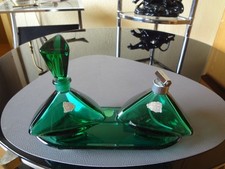 Vintage Frisiertisch Garnitur Frisierset Art Deco Bleikristall 3 tlg.