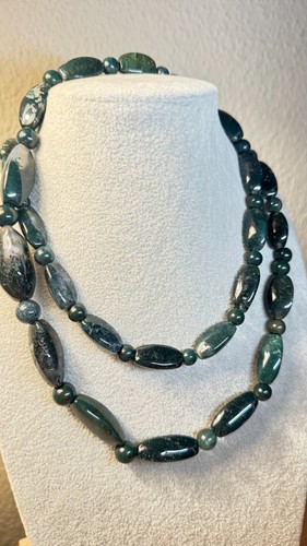 Edelsteinkette moosachat ohne - edelsteinkette,