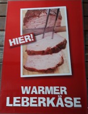 Poster - Imbissplakat WARMER LEBERKÄSE  DIN A1 für Gehwegaufsteller, Werbetafel