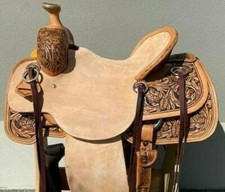 Floral handbearbeiteter Western Hot Seat Horse Co Reining Saddle 16" All Sizes