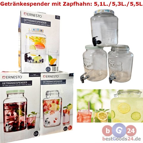 Getränkespender glaskrug mit - getränkespender,