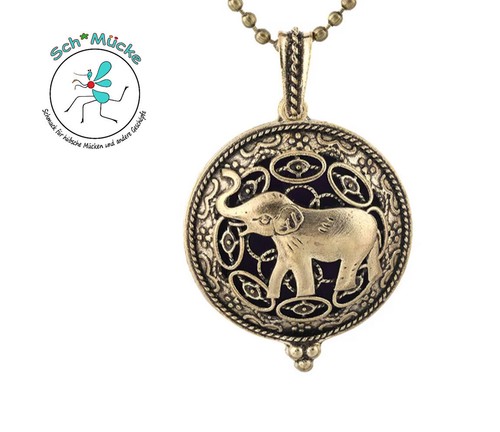 Anhänger elefant medaillon - anhänger,
