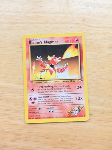 Pokémon tcg blaine magmar - tcg,