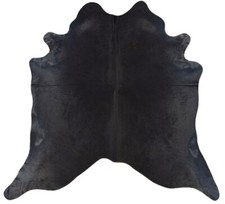 KUHFELL STIERFELL ANTHRAZIT GRAU GEFÄRBT 210 x 200  cm FELL TEPPICH DUNKEL GRAU
