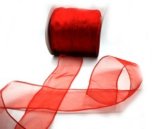 Geschenkband rot, Breite: 6,5