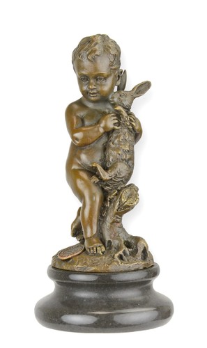 Bronzeskulptur junge mit - junge,