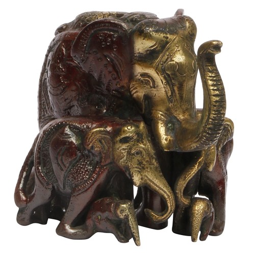 Messing elefant familie baby - elefant,
