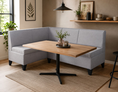Eckbank look grau - eckbank, stoffbank