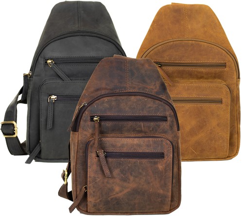 Vintage leder schultertasche - leder,