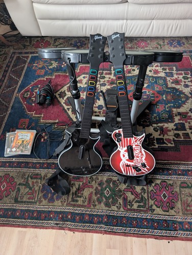 Rock band drumset 2 - band, gitarren