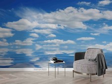 3D Blau Himmel Weiß Wolken