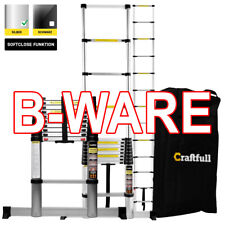 B-Ware Teleskopleiter Stehleiter Alu Leiter Aluminium Anlegeleiter 2 bis 4,4 m