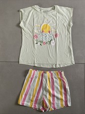 Kinderkleidung Gr. 134/140 2tlg. Set Schlafanzug Pyjama kurz Sonne