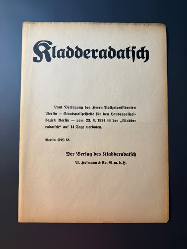 Kladderadatsch 1934 original - 1934,