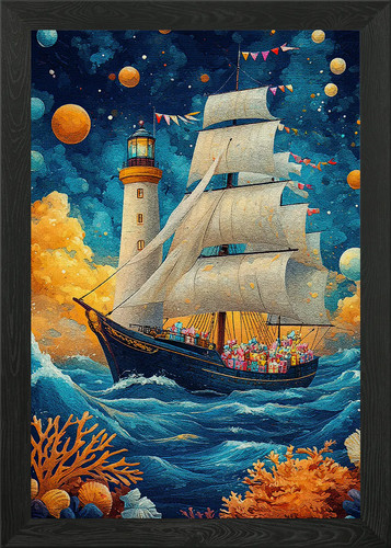 Leuchtturm schiff gerahmtes - schiff,