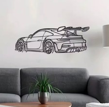 Sportwagen Metall Wandbild
