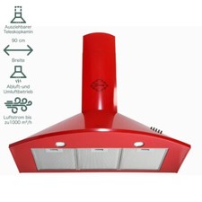 Wandhaube Dunstabzugshaube 90cm 1000m³/h Rot Gurari GCH 046 RD AUSTELLER