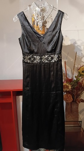 Abendkleid satin bestickt - abendkleid,