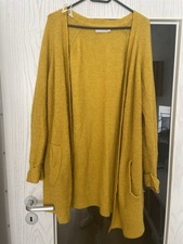 Weste/ Strickjacke/ Cardigan, senfgelb, Gr. M, Pieces