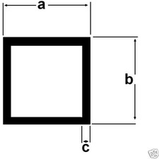 Alu Vierkantrohr 25x25x2mm