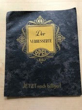 Opel Vorkrieg PKW Reklame Prospekt Werbung